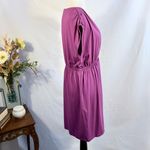 Lilla P Draped Surplice Elastic Waist Dress Berry Magenta – Size Large💛 Purple Photo 3