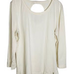 Kate Spade  NY Open Back Bow White Cream 3/4 Sleeve Blouse Top Size Large L‎ Photo 0