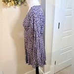 ZARA  Feminine Floral Print V-Neck Long Sleeve Mini  Dress Sz Medium 💚 Photo 7