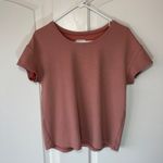 Tommy John Womens Zen Waffle Knit Tee Short Sleeve Light Mahogany Pink Large Photo 1
