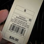 A New Day NEW Black Pinstripe Shirt Dress Midi Contemporary Chic Menswear Office Teacher Photo 8