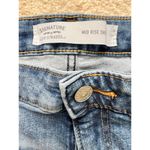 Levis Strauss Denim Shorts Distressed Frayed Hem Blue Wash Casual Summer Size 16 Photo 2