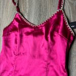 Lulus Pink Satin Mini Dress with Pearl Straps Photo 5