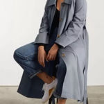 Everlane  The Gathered Drape Trench Coat in Grey Small Photo 0