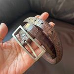 Kenneth Cole pre loved leather belt women’s size buckle to first hole 27 inches to last hole 31 inches Photo 0