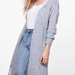 LF 💕 THE BRAND💕 Grey Distressed Knit Duster Cardigan Small S NWT Photo 0