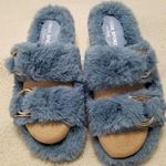 JSlides J/Slides Urban Sport Womens Slippers BABEE Blue Faux Fur Slide Size 8 M Photo 0