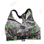Women's AERO Black & White Striped Sports Bra S Photo 3