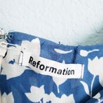 Reformation  Blue Floral Roberta Dress Photo 6