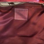 Coach Hampton Signature Logo Canvas Red Leather Shoulder Bag Rare Photo 15