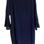 Hope & Harlow Navy Blue Bell Sleeve Dress Photo 0