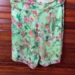 Jay Godfrey Lydia Green Floral Print Strapless Romper Shorts Size 8 Pleated Photo 5