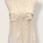 Merona  White Button Up Sleeveless Top Size XS NWT Photo 0