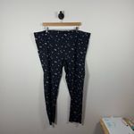 Vera Bradley NWOT Garden Ditsy Floral Polka Dot High Rise Leggings Navy Multi 3X Photo 5