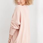 Aerie THE HAPPIEST TEXTURED OVERSIZED SWEATSHIRT PRETTY IN PINK Photo 1