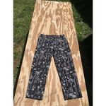 California style Black White Pants Size 10 Tropical Beach‎ Palm Summer Photo 1