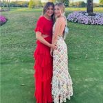 Agua Bendita 🆕  Magnolia Magladena Floral Linen Maxi Dress Sz S Photo 9