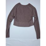 OFFLINE by Aerie Ribbed Long Sleeve Cropped Athletic Top Mauve LG Brown Size undefined Photo 7