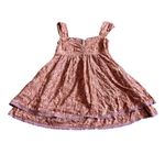 Free People  Tabitha Floral Print Mini Dress Sleeveless Tiered Lace Trim Small Photo 1