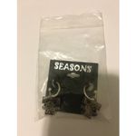 Seasons NCAA Tennessee Lady Volunteers Silver & Black Earrings Photo 5