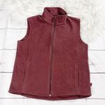 Woolrich  Women's Burgundy Red Fleece Zip Vest Size‎ Medium Photo 0
