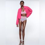 ZARA  CROPPED‎ COTTON Pink Jacket /Over shirt
 Size M Photo 7