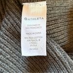 Athleta  Rest Day Asymmetrical Hem Sweater Gray Silk Pima Cotton Blend Womens Med Photo 8