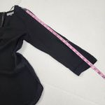 Apology London Black Top Blouse Back Gold Zip High Photo 7