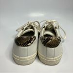 Madewell  sidewalk low top sneakers snakeskin embossed leather white size 8 Photo 6