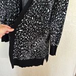 Lane Bryant Black Blue Open Front Cardigan Sweater Plus Size 18/20 Animal Print Photo 6