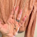 Free People REVOLVE SILVERLAKE COTTON LACEY LONG SLEEVE BOHO PEACH TOP S Photo 5
