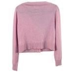 J.Crew Pink Feather Trim Cardigan Sweater Rhinestone Wool Cashmere Size Medium Photo 4