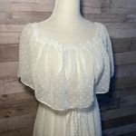 Baltic Born White Swiss Dot Tiered Off Shoulder Maxi Dress Photo 4