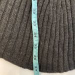 United Colors Of Benetton Gray Knit Long Sleeve Midi Dress w/ Faux Fur Sz M Wool Photo 10