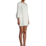 Alexis  Revolve Melany bell sleeve keyhole back mini dress silver Photo 3