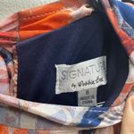 Robbie Bee  Signature Dress in Orange and Blue Photo 1