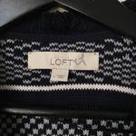 Loft NWOT Jacquard Navy Sweater Blazer Photo 4