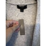 J Crew Small Cardigan Gray Merino Wool Blend Open Front Long Balloon Sleeve NEW Photo 1