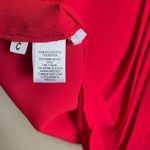 Loft  Red pleated blouse womens size XS Grannycore office business Photo 5