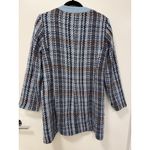 ZARA NWT Medium Denim/Tweed Blue Long Preppy Old Money Luxe Blogger Blazer Photo 2