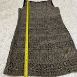 Coldwater Creek Vintage Women’s Silk Dress Tribal Floral Print Black Tan size 6 Photo 3