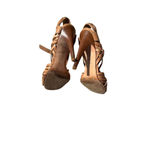 Tory Burch  Nadia Huarache Woven Tan Leather Sandals heels size 5.5 M Photo 5