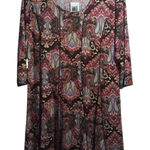 Sami & Jo  Paisley A line Long Sleeve Dress Artsy Boho Size PXL Photo 0
