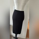 matty m  Black Pull On Stretchy Straight Pencil Midi Skirt Size XS NWOT Photo 5