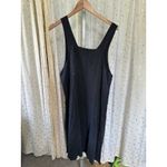 Love Sewn 100% Silk Asian Inspired Embroidered Applique Lagenlook Midi Dress M Black Size M Photo 3