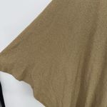 Cejon Brown Gold Fringe One Size Poncho Sweater Overlay Fringe Boho Photo 3