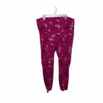 Soft Surroundings Emiko Pants Medium Fuchsia Pink Metallic Leaf Ponte Ankle 1X Photo 6