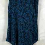 Alfani Black/Teal Floral Asymmetrical Hem Midi Skirt NEW 0 Photo 0