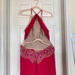 Jovani  Hot Pink Sequin Halter Evening Gown Formal Size 12 Leg Slit Sexy Prom Photo 6