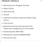 8 Other Reasons Revolve -  Jaguar Mini Dress in Chainlink Gold Photo 9